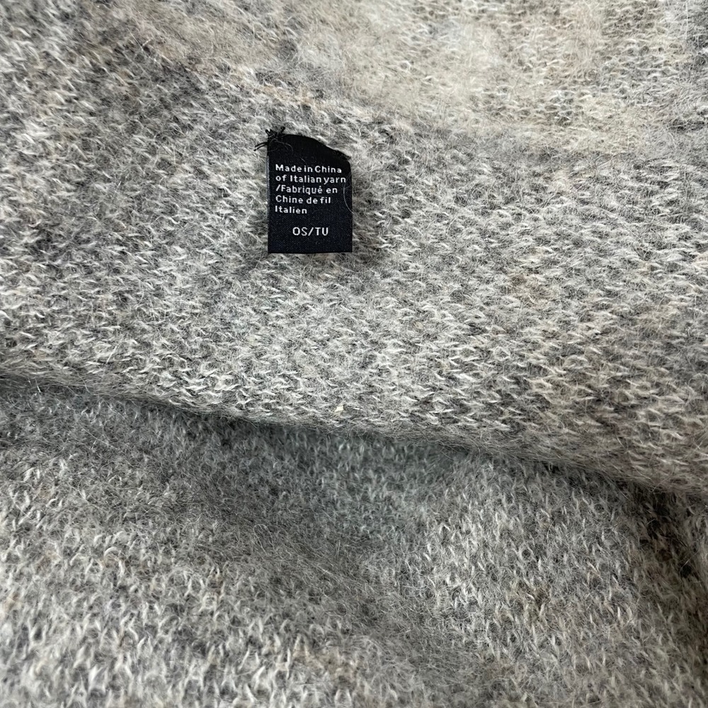 Eileen Fisher Brushed‎ Plaid Mohair Alpaca Blend Open Front Poncho Cape Shrug - Picture 7 of 10